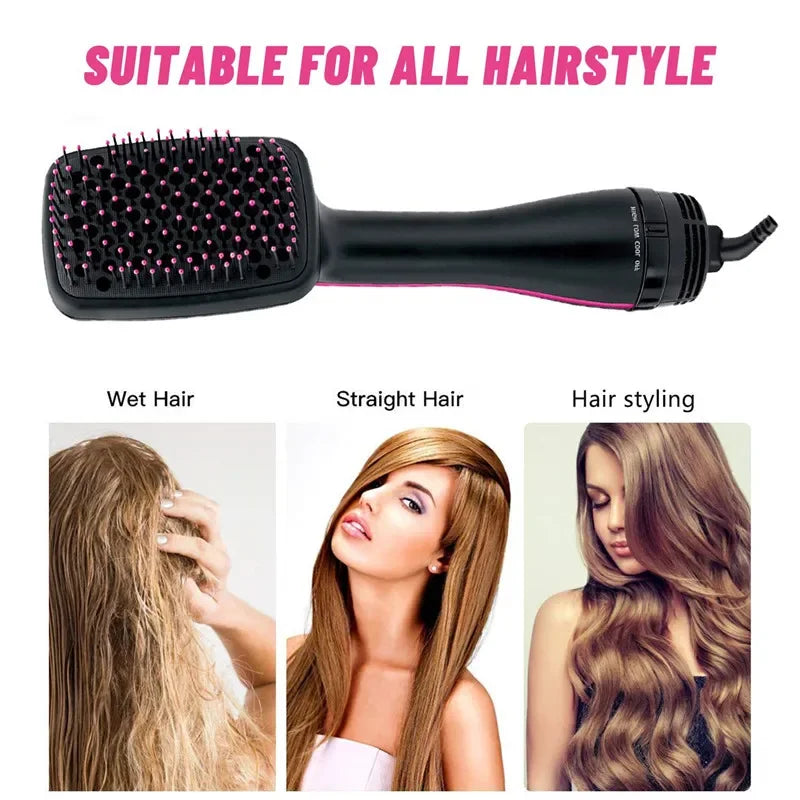 Hot Air Comb Hair Dryer Brush Blower Electric Blow Hair Straightener Professional Hairdryer Straightening Hairbrush Styling Tool